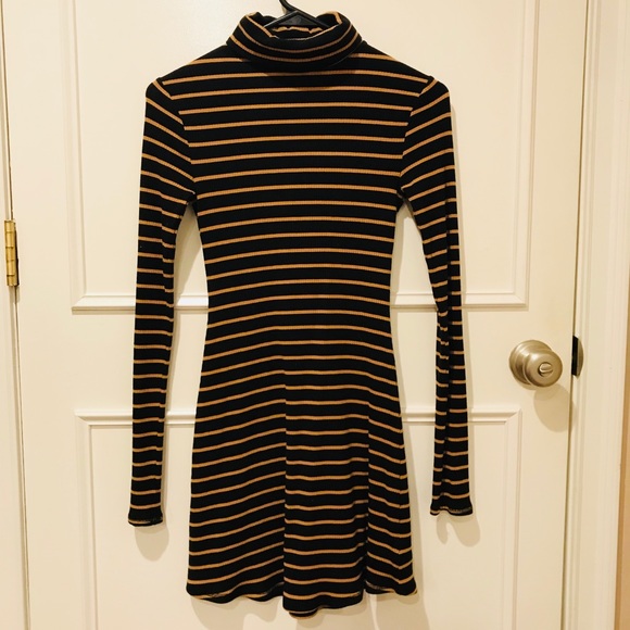 Striped Urban Outfitters turtleneck dress - Picture 1 of 4